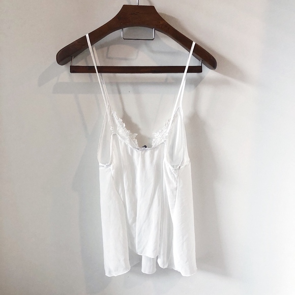 VINTAGE SATIN FLORAL APPLIQUE SLIP DRESS / CAMI - Picture 4 of 5